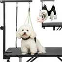 Breeze Touch Dog Grooming Arm - 32" Dog Grooming Table Arm with Clamp and Post, Loop Noose, No Sit Haunch Holder Grooming Restraint for Small & Medium Dogs