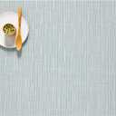 Chilewich Bamboo Placemats Set of 4, Woven Rectangle Placemats | Reusable, Stain-Resistant, Indoor/Outdoor Tabletop Protection, 19" x 14", Seaglass, 14"x19"