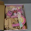 Lehoo Castle Wooden Train Set - Unicorn Train Set for Toddlers 2-4, Wooden Train Track Toddler Girl Toys, Pink Train Fantasy Toys for 3 4 5 6 7 Year Old Girl