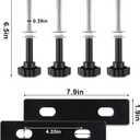 ZESUPER Traction Board Mount Pins Lockable Recovery Board Mount Kit,Universal Bracket for Traction Tracks,Adjustable Support Brackets for Roof Rack,Easy-to-Install Recovery Board Mount 4PCS