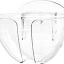 iDesign Plastic Self-Draining Suction Cup Wall Mount Kitchen Sink Bar Soap Holder - 2.5" x 3.5" x 6", Clear