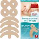 Silicone Scar Sheets, Silicone Scar Sheets for Breast, Washable & Reusable, to Reduce and Smooth the Scar, Exp 2028/02/15