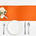 4-Pack Orange Satin Table Runner 12 x 108 Inch Long Bright and Smooth Silk Fabric Table Runner for Wedding Banquet Birthday Party Decoration