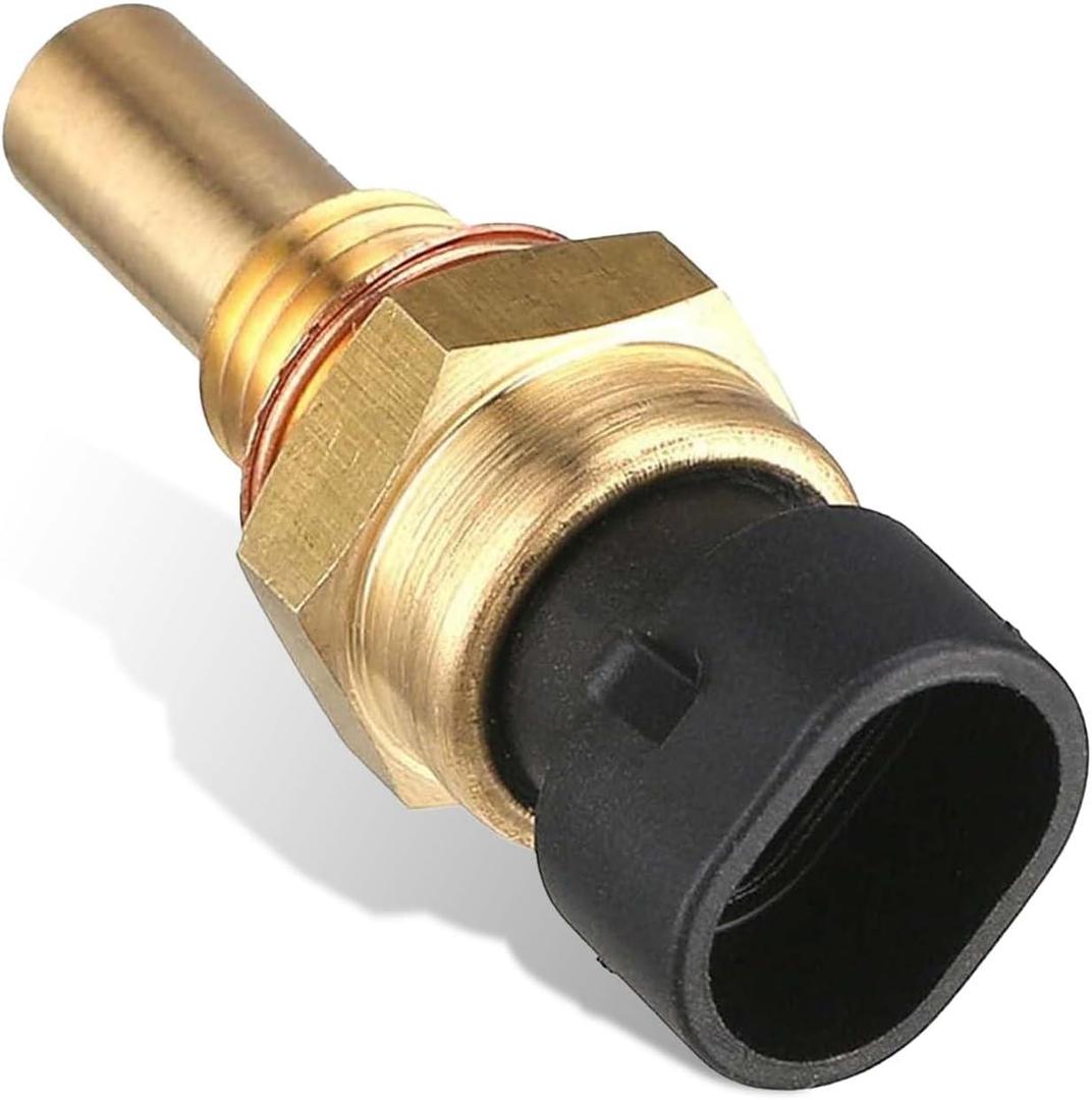 Oil Temperature Sensor, Engine Coolant Temperature Sensor, Replacement Part Number 213-4514 213-4333 19236568, Plug and Play, Suitable for Select Models (Gold)