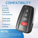 Smart Key Fob Replacement Fits for Toyota RAV4 Highlander 2019 2020 2021 2022 2023 Proximity Keyless Entry Remote Control 314.3 Mhz 8990H-0R030 8990H-0E020 HYQ14FBC 4 Button