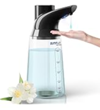 Summon The Elves Automatic Liquid Soap Dispenser Touchless,Black 4-Level Adjustable Modern Type-C Rechargeable Electric Sensor Soap Dispenser,Hand Sanitizer Dispenser for Kitchen(23.7oz/700ml)
