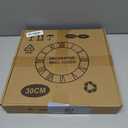 Maxstar Wall Clock Battery Operated,Silent Non-Ticking Modern Rustic Metal Round Clocks Small for Living Room/Bedroom/Office/Kitchen/Farmhouse Home Decor-12 Inch(Brown-Wood)