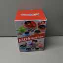 GILOBABY Play Kitchen Accessories, Play Food Sets for Kids Kitchen Playset with Pots and Pans Set, Cooking Utensils, Preschool Learning Education Toys for Toddlers, Birthday Gifts for Girls (Red)