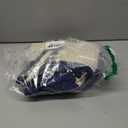 TOPDesign 1-Pack Canvas Tote Bag with an External Pocket, Reusable Grocery Shopping Bag, Top Zipper Closure, Daily Essentials (Blue/Natural)