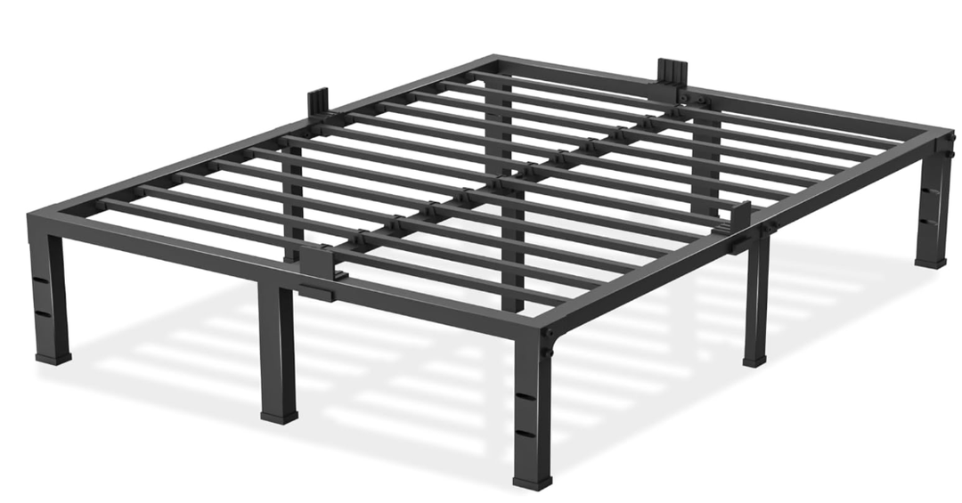 Queen Bed Frame 12 inch High 3500 lbs Heavy Duty Metal Platform Mattress Foundation with Steel Slat Support/No Box Spring Needed/Noise Free/Non-Slip/Easy Assembly