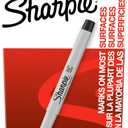 Sharpie Permanent Markers, Ultra Fine Tip, Black, 12 Count - Office Supplies, Quick Drying, Fade Resistant, Ideal for Posters, Drawing, Coloring