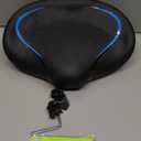 Noseless Bike Seat Cushion for Men & Women - Extra Padding & Comfort Wide Bicycle Seat, Oversized Comfortable Saddle for Peloton Bikes, Exercise Bikes, Electric Bikes, Cruiser Bikes (Blue)