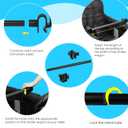 Universal Forward-Facing Stroller Wagon Support Bar,Length Adjustable Crossbar with Hook-Built in,Easy to Install & Remove Bus-Style Seating Upgrade Accessories