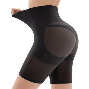 Shapewear for Women Tummy Control, Butt Lifting High Waisted Body Shaper Shorts Under Dresses Thigh Slimmer Black, X-Large