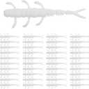Goture Soft Lure, 40 Pcs, TPE Swimbaits for Bass Fishing, 6-Legs Big Fork Tail Lure Tiny, Versatile Swim Baits