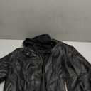 Faux Leather Jacket For Women Removable Hooded Moto Biker Outwear Coat, XXL