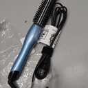 PHOEBE Curling Iron Brush Anti-Scald Bristles Instant Heat Up Dual Voltage Ceramic Tourmaline Ionic Hair Curling Wand for All Hair Types (1 Inch)