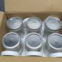Jumterlee 6 Pack 32 oz Mason Jars, Wide Mouth Mason Jars with Lids and Bands and 6 White Plastic Mason Jar Lids, Canning Jars for Overnight Oats, Food Storage, Dry Food, Snacks, Candies and More
