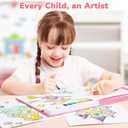JoyCat Paint with Water Coloring Books for Toddlers, Watercolor Painting Sets for Kids Ages 3-5 4-8, Arts and Crafts Drawing Activities Toy Birthday Gifts for Boys Girls (Magical Pony)