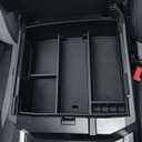 EDBETOS Full Center Console Organizer Compatible with 2023 2024 Ford F250 F350 F450 F550 Super Duty Insert Tray Accessories Armrest Box Secondary Storage Box, Original Tray Can be Placed on top