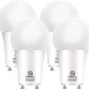 Energetic LED GU24 Base, A19 Shape, 60 Watt Equivalent (8.5W), 5000K Daylight, 800 Lumens, Non-Dimmable, 2 Pin LED Light Bulb, UL Listed, 4 Pack