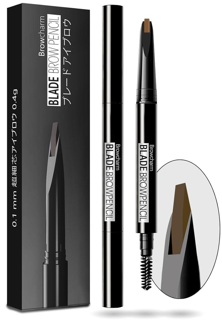 Microblading Eyebrow Pencil for Women,0.1mm Ultra-Fine Mechanical Pencil,Makeup Brow Definer Waterproof,Draws Tiny Brow Hairs and Fills in Sparse Areas and Gaps 03 Light Brown,1 Count Pack of 1