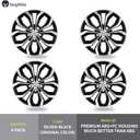 TangMiGe 4-Pack Universal Hubcaps Wheel Covers Replacement R17, Steel Wheel Rim Cover for Most Cars Trucks Sedans SUV, 17" 17 in Hub Caps (Silver+Black Color, 17 inch)