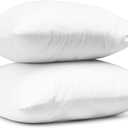 Nestl Throw Pillows for Couch, 26x26 Pillow Inserts, Soft Throw Pillow, Lightweight 26x26 Pillows, Machine Washable Sofa Pillows, White Throw Pillows, Premium Euro Pillow Insert Set of 2