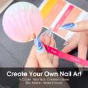 VENALISA 10 ML Pink Gel Nail Polish Set with DIY Nail tips Kit, 5 Pcs Pink Red Orange Gel Polish Color High Gloss Soak Off U V Nail Manicure Salon DIY