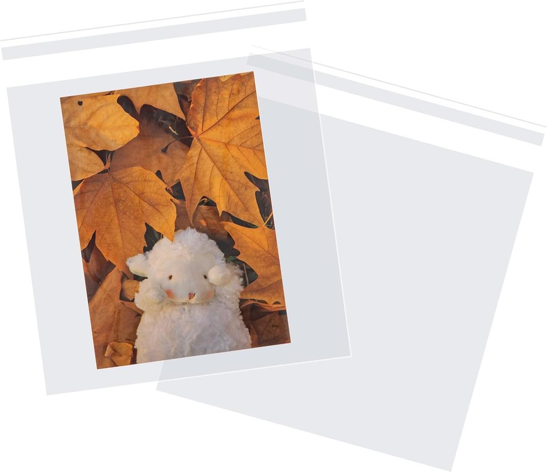 joybest 1000 Pcs - 5 x 5 Inch Clear Resealable Cellophane Bags Self Sealing Cello Plastic Poly Bag