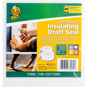 Duck Brand Silicone Self-Adhesive Weatherstrip Draft Seal for Doors & Windows, Seal Gaps and Cracks Around Doors and Windows, Cut to Size, Clear, 2 Rolls, 50 Ft Total Duck Brand Silicone Self-Adhesive Weatherstrip Draft Seal for Doors & Windows, Seal Gaps and Cracks Around Doors and Windows, Cut to Size, Clear, 2 Rolls, 50 Ft Total