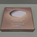 Rechargeable Shower Light for Inside Shower, 12000mAh Motion Sensor Wireless Ceiling Light with Remote No Wiring, Battery Operated Closet Lights Cordless LED Overhead Lighting for Pantry Bathroom (White)