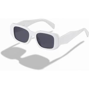 kimorn Rectangle Sunglasses for Women Men Trendy Retro Trendy Sun Glasses 90s Vintage Square Frame K1307