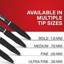 Sharpie S-Gel Gel Pens, Black Barrel, Medium Point (0.7mm), Black Gel Ink Pens, 12 Count - Home, Office, School, Journaling, Writing, Note-Taking, Teacher Supplies