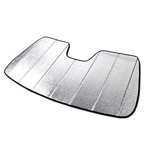 Tuningpros SS-111 Custom Fit Car Windshield Sun Shade Protector, Sunshade Visor Silver & Grey 1-pc Set Compatible With 2015-2019 Ford Mustang