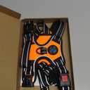 PHOEPET No Pull Dog Harness Medium Reflective Front Clip Vest with Handle,Adjustable 2 Metal Rings 3 Buckles,[Easy to Put on & Take Off](M, Orange)