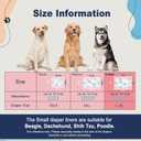 Dog Diapers Liners Large, 130 Ct, Super Absorbent Diaper Pads for Male and Female, Hook-and-Loop Tape Design Design, Super-fit & No Shifting, for Dog Period Diapers Belly Bands
