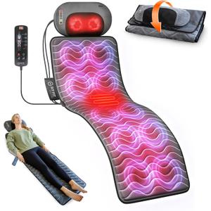 Full Body Massage Mat, Vibrating Mattress Pad, Bed Massager Mat, Massage Mats for Full Body with Detachable Pillow with Heat, Alleviates Muscle Pain, Improves Circulation and Stress Relief by SITFIT