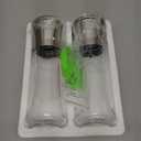 Home EC Premium Stainless Steel Sea Salt and Pepper Grinder Set of 2 - Adjustable Ceramic - Tall Glass Salt and Pepper Shakers - Kitchen Spice Mill W/Funnel & EBook