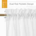 RYB HOME Extra Long Curtains 108 inches Long, Rod Pocket Breathable White Sheer Drapes for Living Room Bedroom Dining Floor to Ceiling Window, W 52 x L 108, 2 Panels