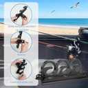 Fishing Rod Holder for Truck Bed, Truck Bed Fishing Rod Holder with 3-Rod Capacity & Adjustable Bungee Straps, Quick-Access Fishing Pole Rack for Truck, Easy Mount Organizer for Anglers