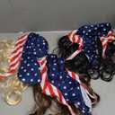 3 Pcs Mullet Wig Skull Cap for Men 4th of July Headscarf Patriotic USA Headscarf Independence Day Wigs