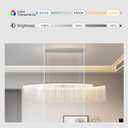 Aluminum Tassel Linear are Deco Rectangular Chandelier,LED Kitchen Chandeliers Over Table, Hanging Light Fixture for Dining Room with Remote Control L47