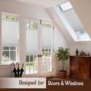 Top Down Bottom Up Cellular Skylight Shades for Ceiling & Door & Window Custom | Blackout | Min Light Leak | Heat Blocker | Thermal Insulation | Noise Canceling | Easy Install, Color: 02- Blackout- Snow White