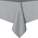 sancua Rectangle Tablecloth - 60 x 120 Inch - Stain and Wrinkle Resistant Washable Polyester Table Cloth, Decorative Fabric Table Cover for Dining Tables, Buffet Parties and Camping, 
Silver Grey