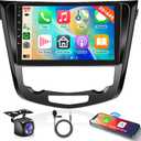 2G+64G Car Radio Stereo for Nissan Rogue/Rogue Sport 2014-2018, Wireless CarPlay/Android Auto 9 Inch HD Touch Screen Android 13 GPS WiFi Bluetooth HiFi Audio FM/RDS HD Backup Camera