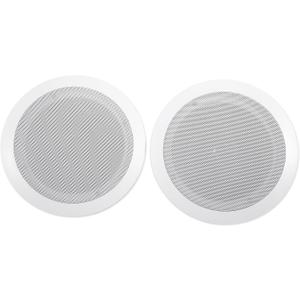 Rockville HC655 6.5" 500 Watt In-Ceiling Home Theater Speakers 8 Ohm (Pair), Aim-able Swivel Tweeter, Paintable Grills, Clear Audio, for Home Theater and Multi-Room Audio (White)