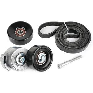 Tykick Serpentine Belt Tensioner Idler Pulley Drive Kit for Ford Ranger Mazda B3000 3.0L V6 1997-2006 Replaces 90K-38385A 38114 49385 38385 3L5Z6B209AA F2TZ6B209B 38001 12552361 6PK2243,K060882