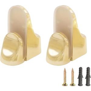 2 x 2-Pack Glass Clamp, Cucumis Adjustable Bright Zinc Alloy Glass Clip Clamp for Shower, Bathroom, Kitchen & Staircase Handrail (Gold)