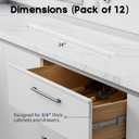 Cabinet Protector Edge Guard (Pack of 12), 24" Clear PVC Cabinet Edge Protectors for 3/4" Thick Kitchen Cabinets Doors Slip-On No-Tool Sliding Installation